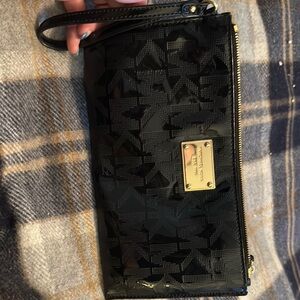 Black Wristlet with Gold Accents